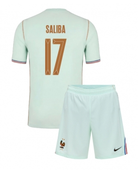 Billige Fotballdrakt Frankrike William Saliba #17 Replika Bortedraktsett Barn VM 2026 Kortermet (med bukser)